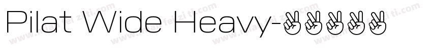 Pilat Wide Heavy字体转换